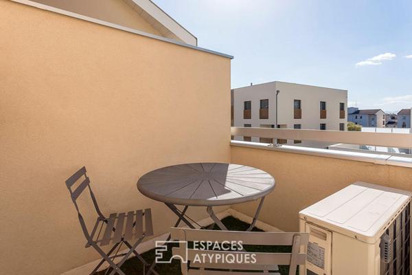 Duplex en dernier étage avec balcon
