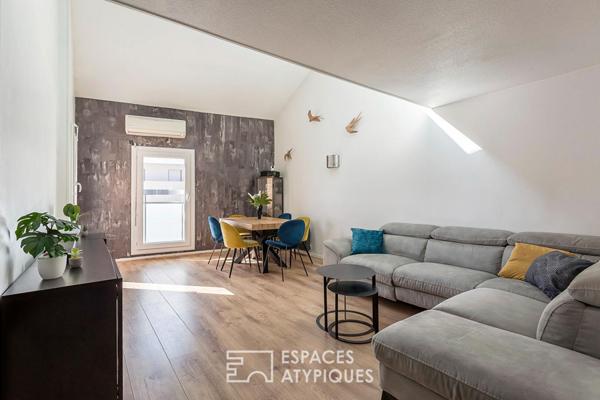 Duplex en dernier étage avec balcon