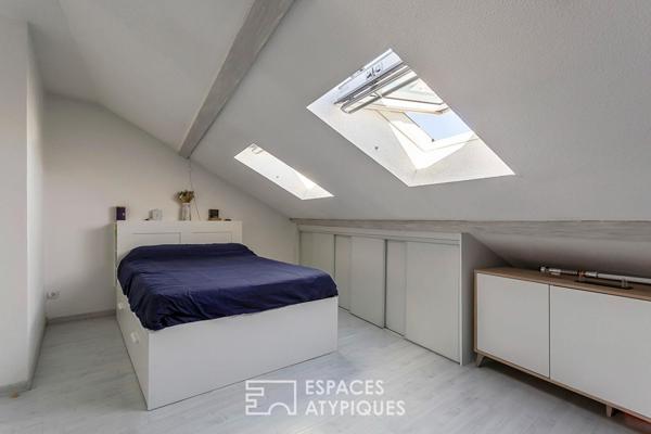 Duplex en dernier étage avec balcon