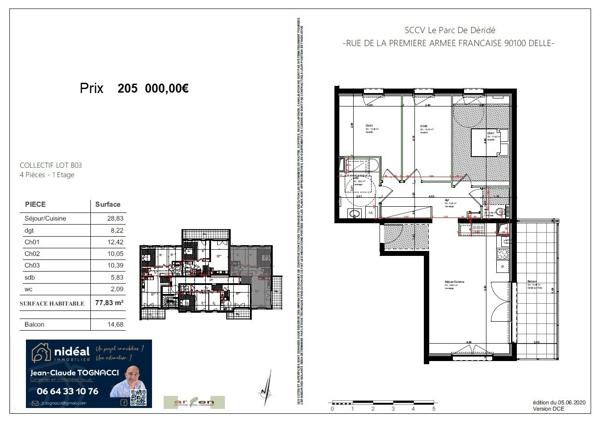 Appartement à Vendre à Delle.