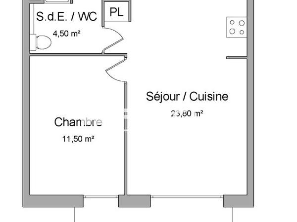 Location Appartement 2 pièces 39.8 m² - 26 BOULEVARD PIERRE BAGARRY Marseille 13013