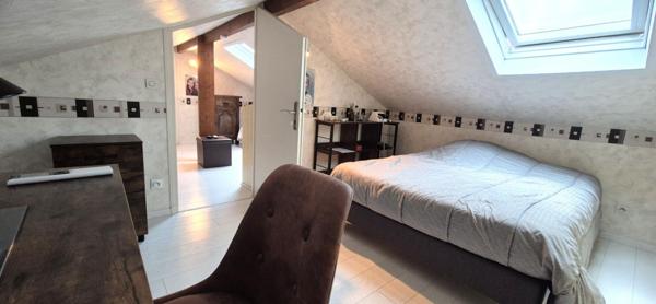 Belle Maison en Pierres Rares de 103 m² sur Sous-sol complet et entièrement Rénovée avec Goût, avec ses Cours, Sas, Véranda, Terrasse et Terrain clos et joliment arboré de 353 m²