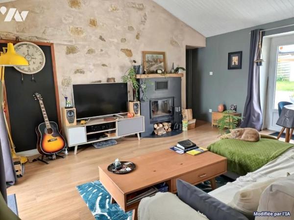 Maison de plain-pied rénovée avec goût