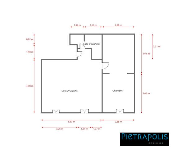 Lyon 6 Masséna – Grand T2 de 53 m² avec bureau et dressing