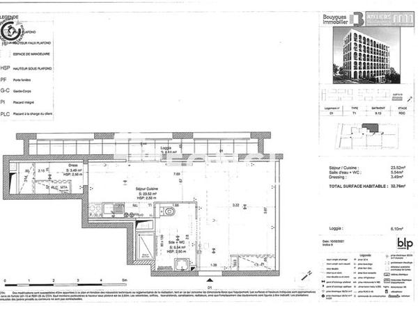 Location Studio meublé 32.76 m² - 3 rue des ateliers Bordeaux 33000