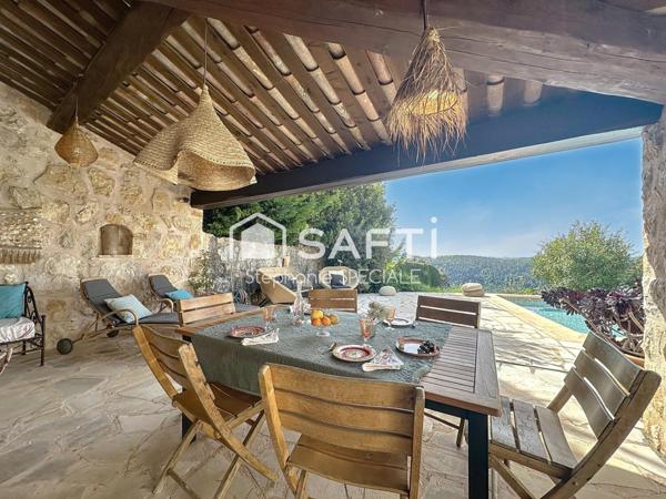 Tourrettes-sur-Loup – Maison de caractère avec vue mer, un écrin de sérénité
