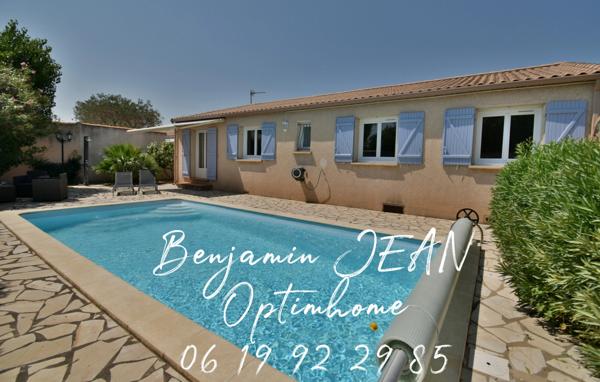 Maison F4 de plain-pied avec piscine – Sauvian