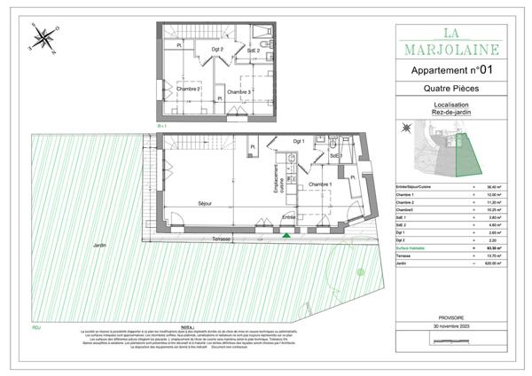 Achat appartement près de MOUANS SARTOUX - 4 pièce(s) - 83 m² - 579 000 €