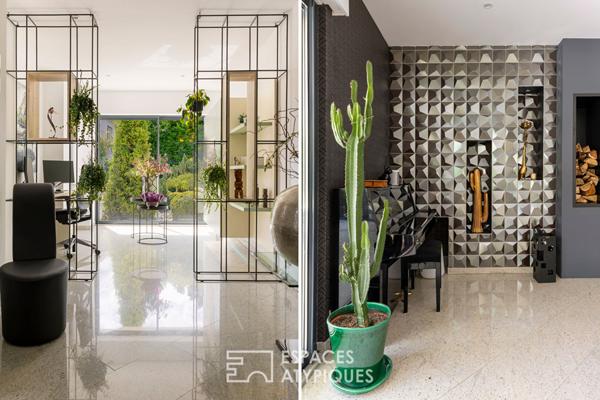Maison d’architecte aux lignes élégantes avec piscine et jardin