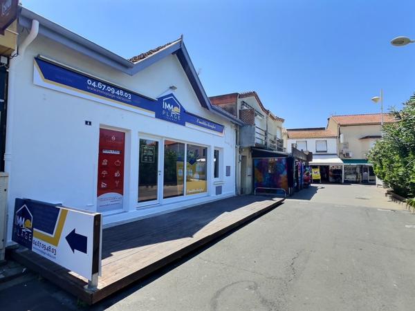 Valras-Plage (34350) Local commercial bail tout commerce dans la rue piétonne de Valras Plage