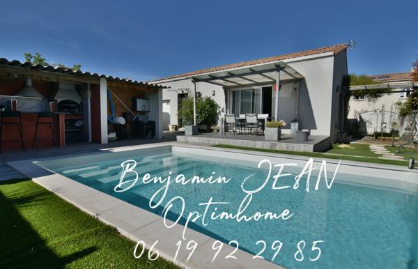 Maison récente de plain-pied f4 avec piscine et cuisine d’été