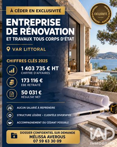 BTP à vendre 50 m² Le Lavandou