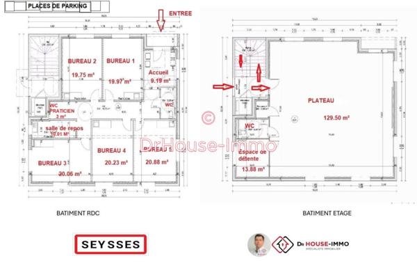 Bureau à louer 1 pièce de 20 m²