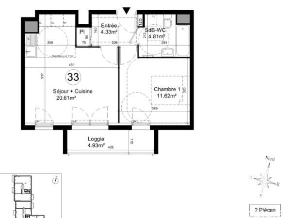 Appartement à vendre 2 pièces 41,3 m² Les Ulis