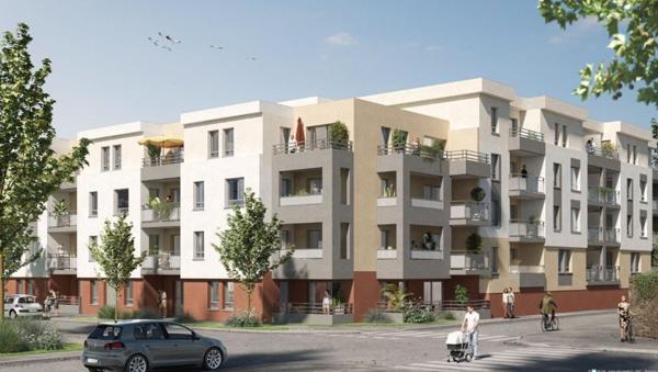 Appartement rez-de-chaussée 65 m² avec balcon - 2 chambres - garage.