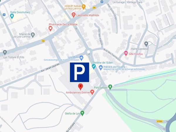 Parking à Lys Lez Lannoy 10 RUE DU COLYSEE 59390 à louer