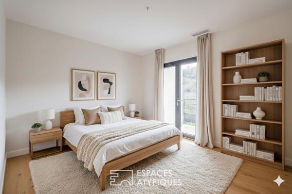 Villa contemporaine sans vis-à-vis, en lisière de pinède à Narbonne