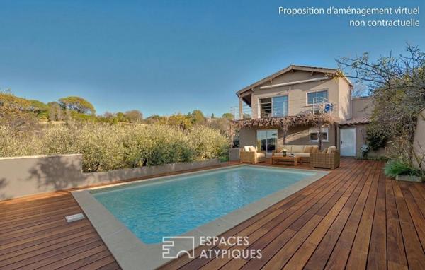 Villa avec olivette, vue panoramique et grand terrain