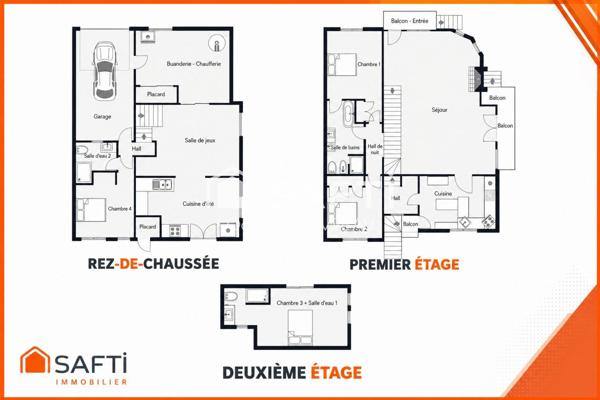Maison T5 de standing de 138m2 + sous-sol aménagé avec piscine