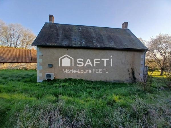 Maison à finir, nature, dépendances, fort potentiel