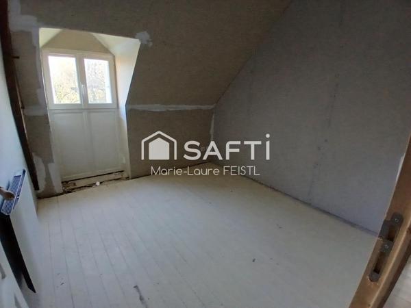 Maison à finir, nature, dépendances, fort potentiel