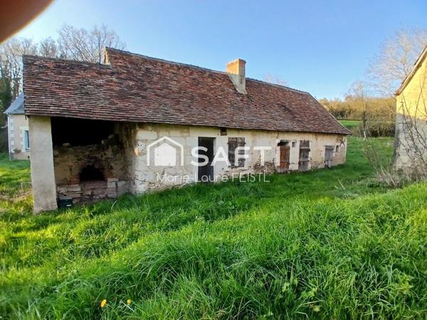 Maison à finir, nature, dépendances, fort potentiel