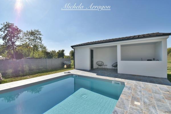Maison contemporaine 141 m² avec piscine & pool house sur 900 m² 5 pièces VILLENEUVE SUR LOT (47)