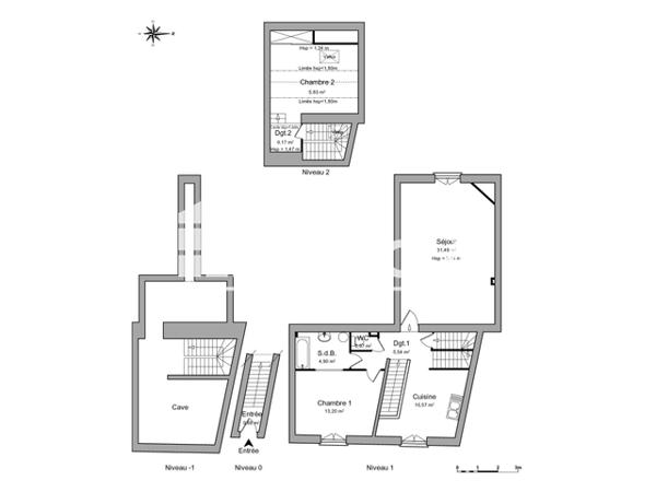 Location Appartement 3 pièces 73.35 m² - 1 TER RUE GUYNEMER Bourgoin Jallieu 38300