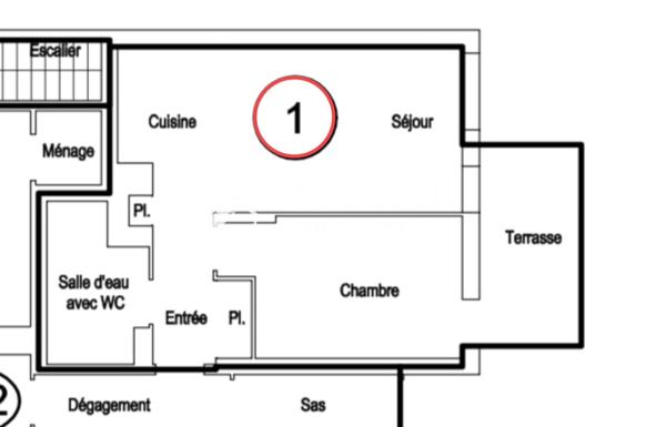 Appartement
                                                                                                                                                                                                                                                                                                                        2 pièce(s)                                                                                                                                                                                                          1 chambre(s)                                                                                                                                                                                                          46  m²