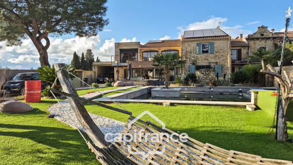 Propriete à vendre 12 pièces ROQUEMAURE 310m²-piscine-spa-sans vis-à-vis- terrain 1225m²