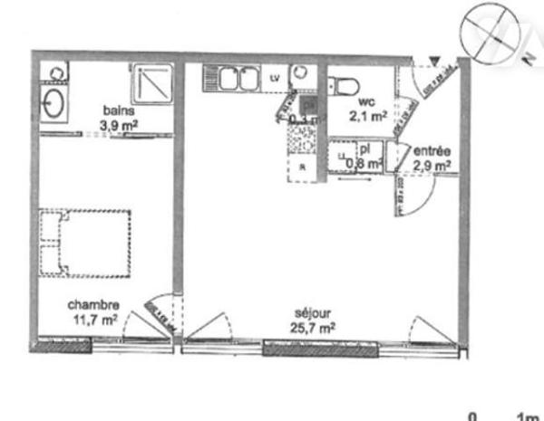 SECTEUR JAMIN -  APPART 2 PIECES - Résidence récente -Parking