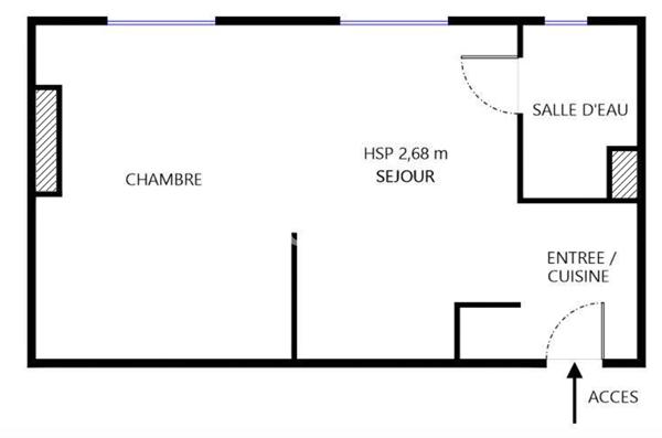 Appartement Paris 2 pièce(s) 1 chambre MAUBERT 75005 PARIS