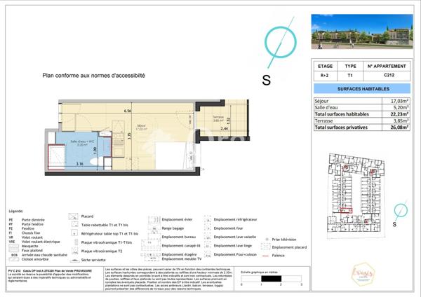 Appartement · Location Castelnau Le Lez (34170) 1 pièce · 22m²