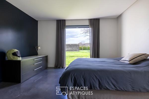 Maison d’architecte contemporaine avec parc et piscine