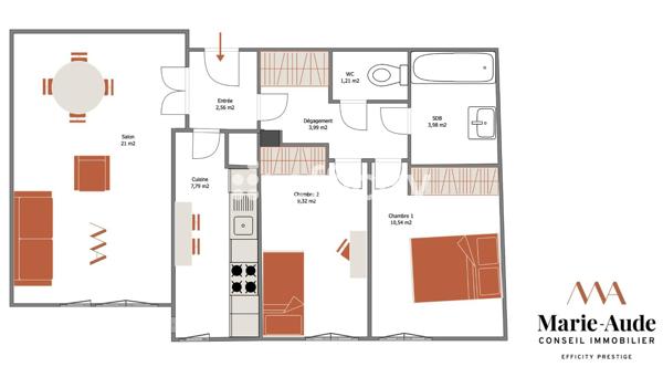 Appartement
         3 pièces
        - 61 m² Exclusivité 399 000 € *