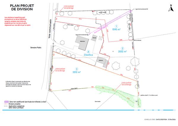 Terrain à vendre 1 590 m² Allaire