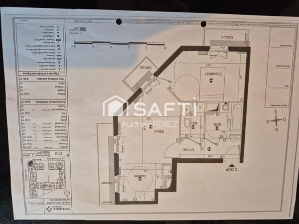 MAGNIFIQUE APPARTEMENT F2 TRANSFORME EN F3 REFAIT A NEUF