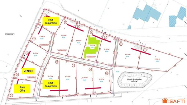 Terrain de 575 m² viabilisée (lot 4) – Le Puy