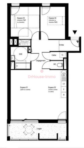 Appartement à vendre 3 pièces de 71 m²