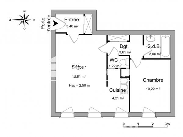 Location Appartement 2 pièces 44.47 m² - 4 RUE FLANDRES DUNKERQUE 40 Mainvilliers 28300