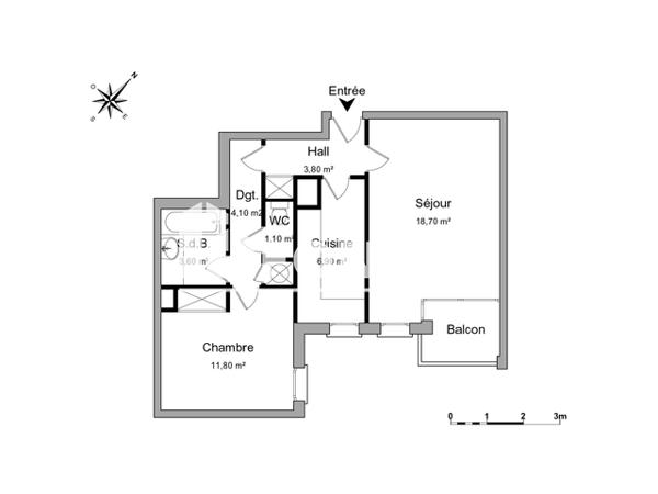 Location Appartement 2 pièces 50 m² - 9 RUE DE ROUBAIX Lille 59800