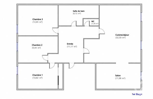 Appartement à vendre  5 pièces - 95,91 m 2   AGEN  - 47