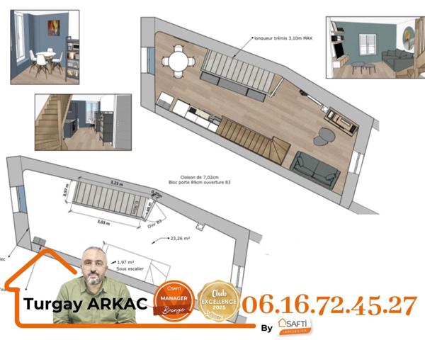 local commercial + appartement - à rénover en plein centre piétonnier de La Tour-du-Pin