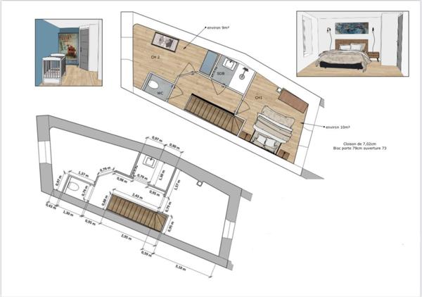 local commercial + appartement - à rénover en plein centre piétonnier de La Tour-du-Pin