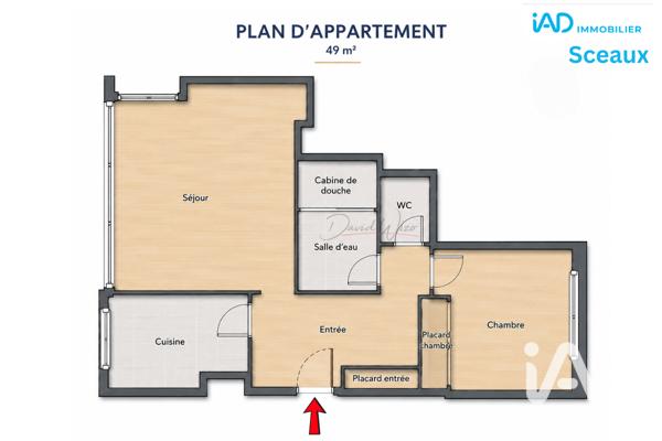 Appartement à vendre 2 pièces 49 m² Sceaux