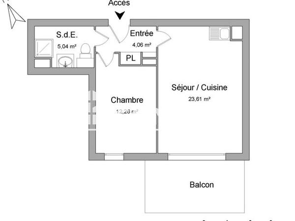 Location Appartement 2 pièces 44.97 m² - 6 RUE DES TISSERANDS Gambsheim 67760