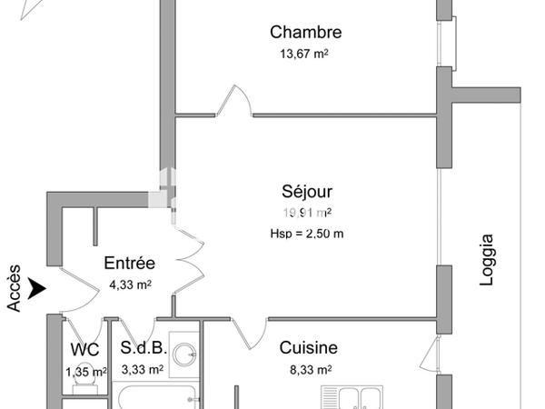 Location Appartement 2 pièces 50.92 m² - 4 RUE ARSENE MEUNIER Evreux 27000
