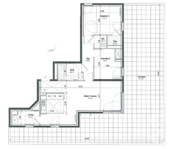 Appartement F3 à vendre  3 pièces - 70,66 m2 ST CYR L ECOLE - 78