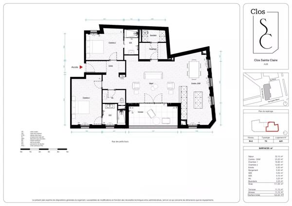 Vente                                                      Appartement
                        
                     3 pièces                      111 m2                     à Albi
