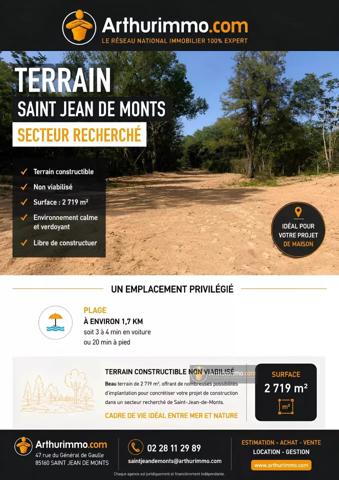 Vente                                                      Terrain
                        
                                         2719 m2                     à Saint-Jean-de-Monts